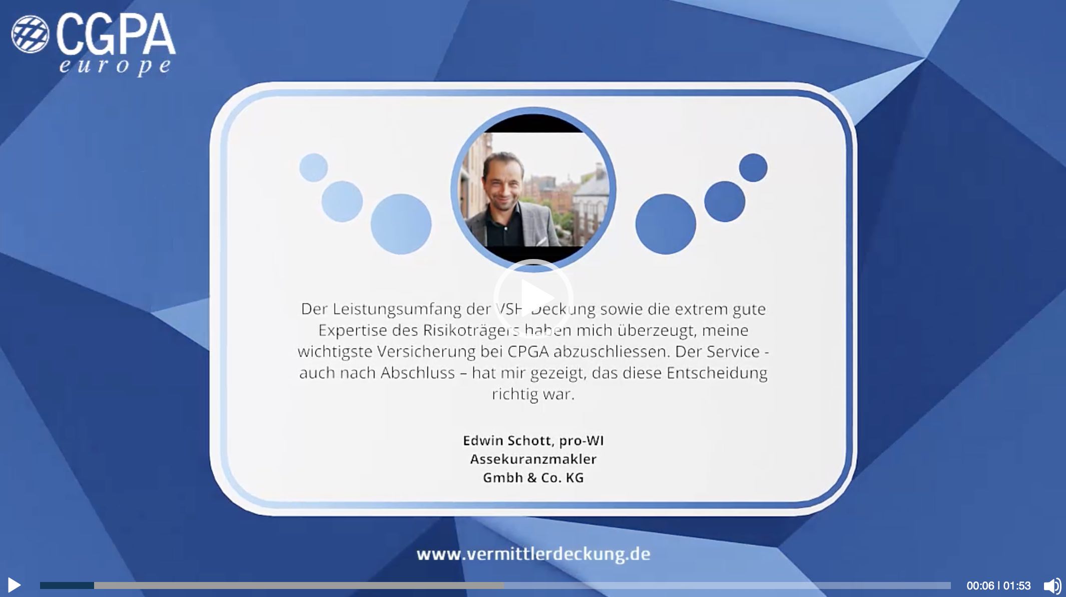 Video Shot - So denken Versicherungsmakler und Kooperationspartner über uns.